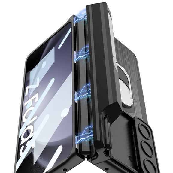 For Samsung Galaxy Z Fold5 GKK Integrated Magnetic Armor Full Coverage Phone Case(Brushed Texture)