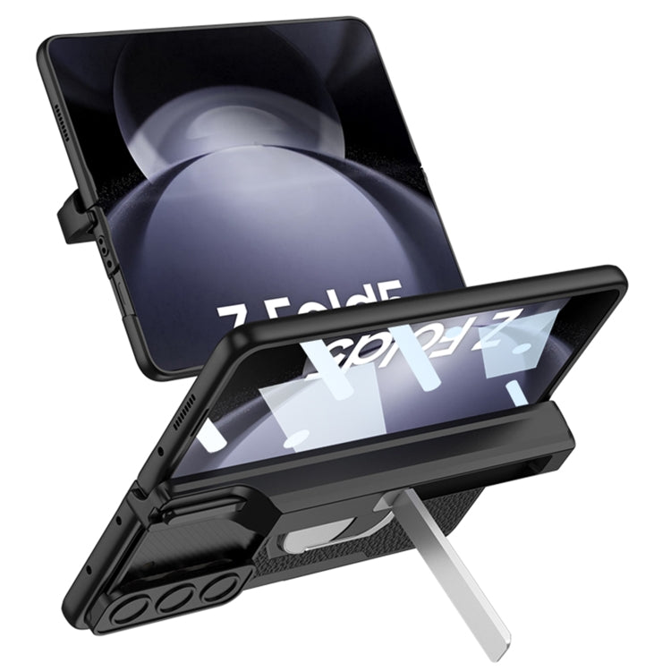 For Samsung Galaxy Z Fold5 GKK Integrated Magnetic Armor Full Coverage Phone Case(Litchi Texture)