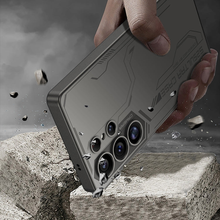 For Samsung Galaxy S25 Ultra 5G GKK AG Craft Skin Feel Exploration Edition Full Coverage Phone Case(Black)