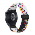 18mm Two-color Magnetic Braided Nylon Watch Band(White Black Rainbow) - 18mm Bands by PMC TechLife | Online Shopping South Africa | PMC TechLife | Buy Now Pay Later Mobicred