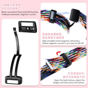 20mm Two-color Magnetic Braided Nylon Watch Band(Light Dark Grey)