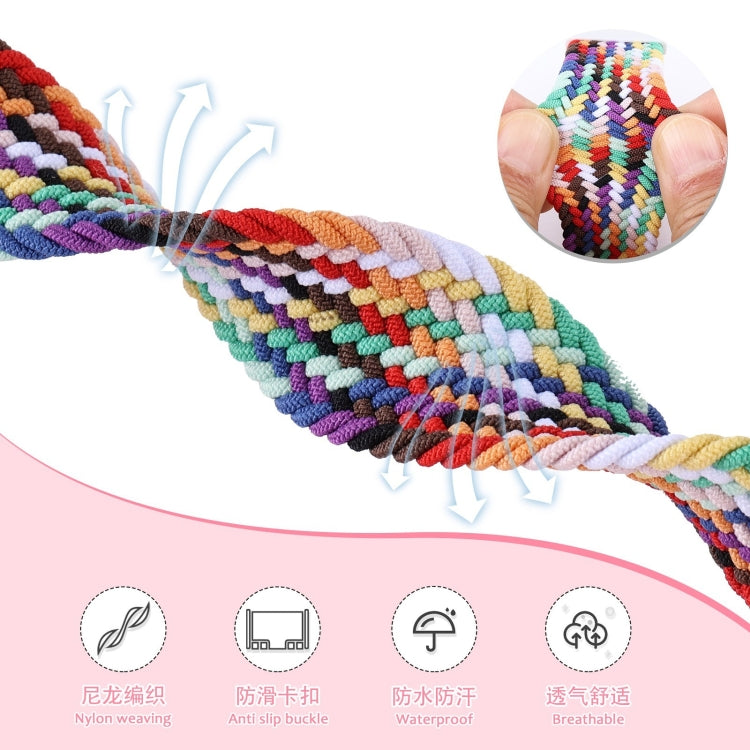 20mm Two-color Magnetic Braided Nylon Watch Band(Space Grey Black)