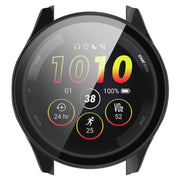For Garmin Forerunner 165 / 165 Music PC + Tempered Film Integrated Watch Protective Case(Black)