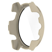 For Garmin Forerunner 165 / 165 Music PC + Tempered Film Integrated Watch Protective Case(Ivory White)