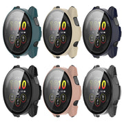 For Garmin Forerunner 165 / 165 Music PC + Tempered Film Integrated Watch Protective Case(Ink Blue)