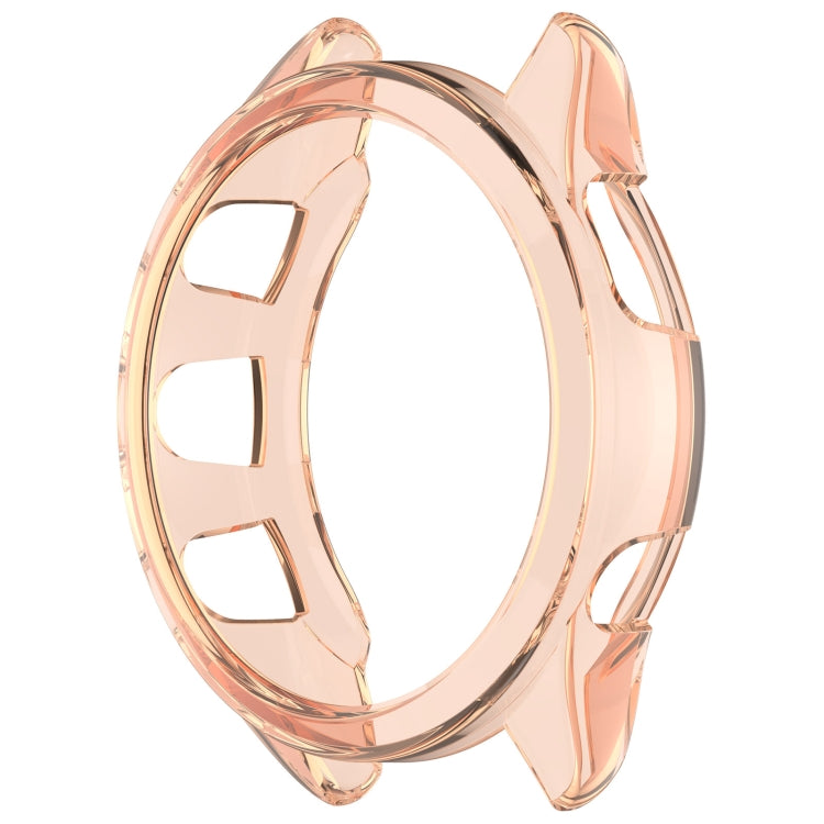For Garmin Forerunner 165 / 165 Music Half Pack Hollow TPU Watch Protective Case(Transparent Pink)