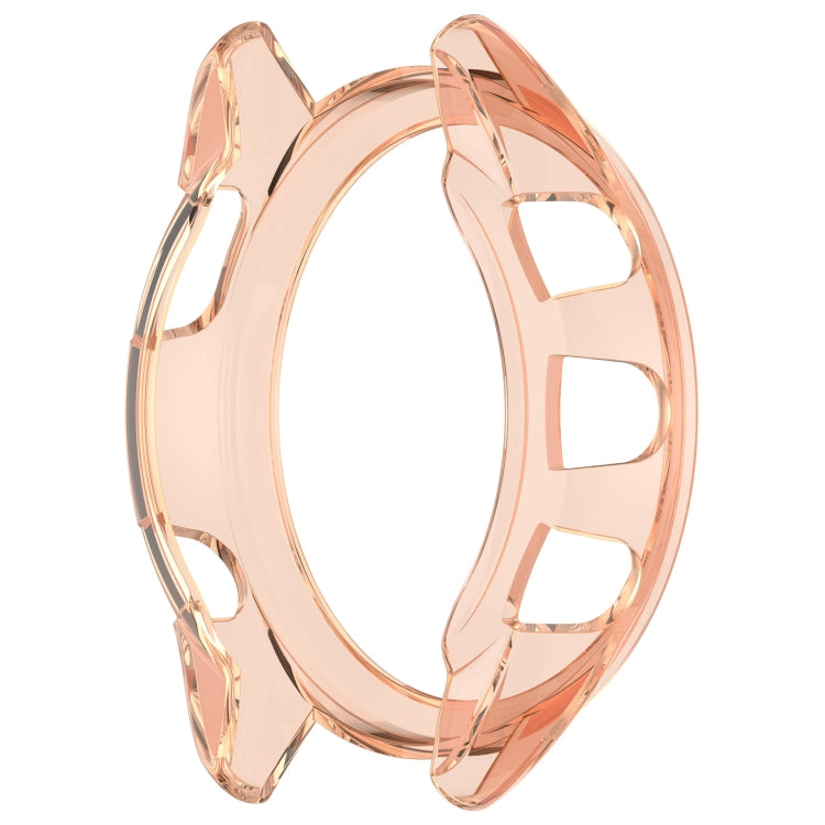 For Garmin Forerunner 165 / 165 Music Half Pack Hollow TPU Watch Protective Case(Transparent Pink)