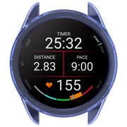 For Garmin Forerunner 165 / 165 Music Half Pack Hollow TPU Watch Protective Case(Transparent Blue)