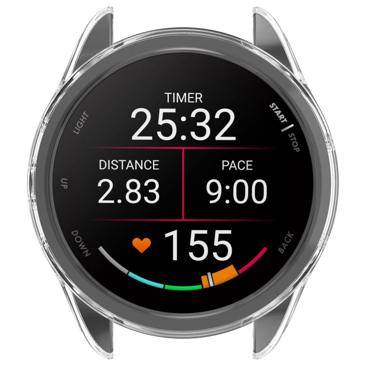 For Garmin Forerunner 165 / 165 Music Half Pack Hollow TPU Watch Protective Case(Transparent)