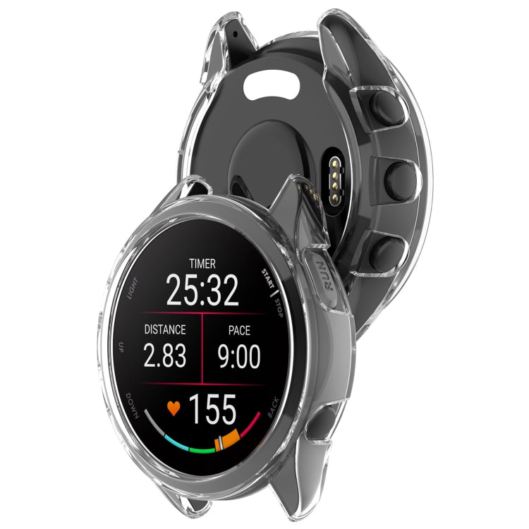 For Garmin Forerunner 165 / 165 Music Half Pack Hollow TPU Watch Protective Case(Transparent)
