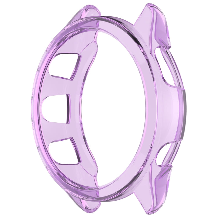 For Garmin Forerunner 165 / 165 Music Half Pack Hollow TPU Watch Protective Case(Transparent Purple)
