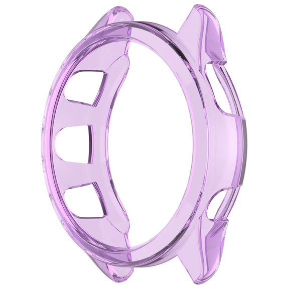 For Garmin Forerunner 165 / 165 Music Half Pack Hollow TPU Watch Protective Case(Transparent Purple)