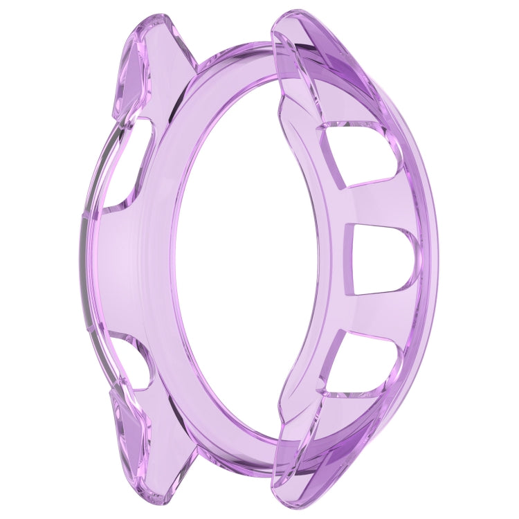 For Garmin Forerunner 165 / 165 Music Half Pack Hollow TPU Watch Protective Case(Transparent Purple)