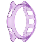 For Garmin Forerunner 165 / 165 Music Half Pack Hollow TPU Watch Protective Case(Transparent Purple)