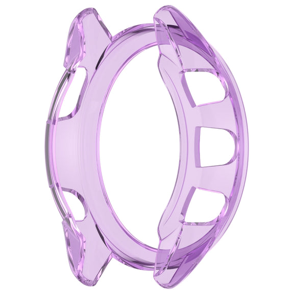For Garmin Forerunner 165 / 165 Music Half Pack Hollow TPU Watch Protective Case(Transparent Purple)