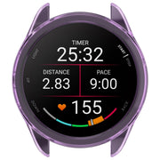 For Garmin Forerunner 165 / 165 Music Half Pack Hollow TPU Watch Protective Case(Transparent Purple)