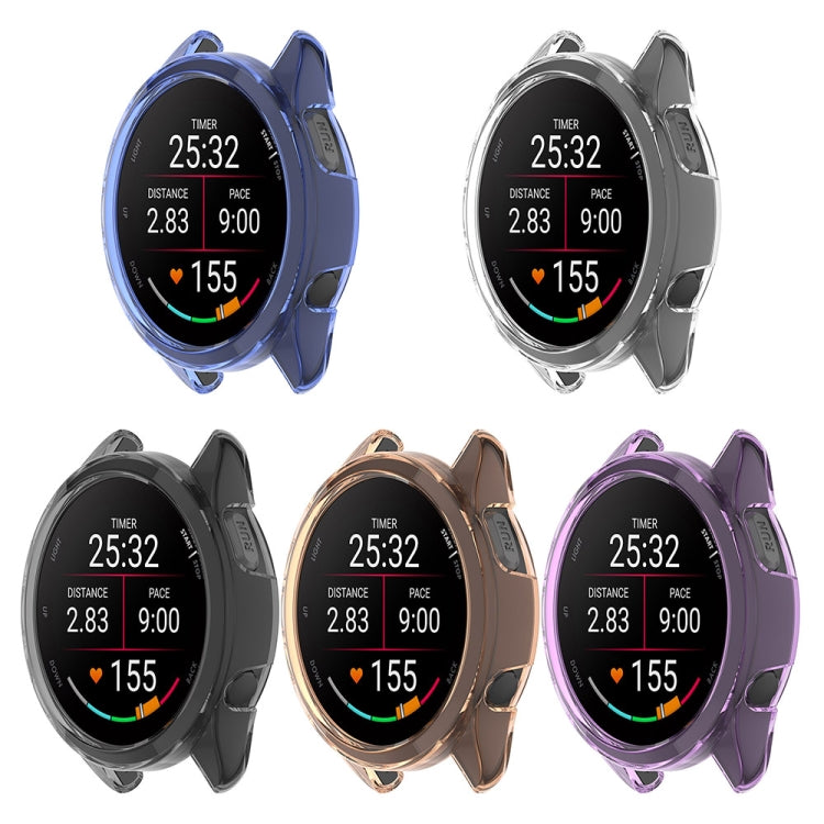 For Garmin Forerunner 165 / 165 Music Half Pack Hollow TPU Watch Protective Case(Transparent)