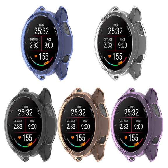For Garmin Forerunner 165 / 165 Music Half Pack Hollow TPU Watch Protective Case(Transparent)