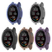 For Garmin Forerunner 165 / 165 Music Half Pack Hollow TPU Watch Protective Case(Transparent Blue)