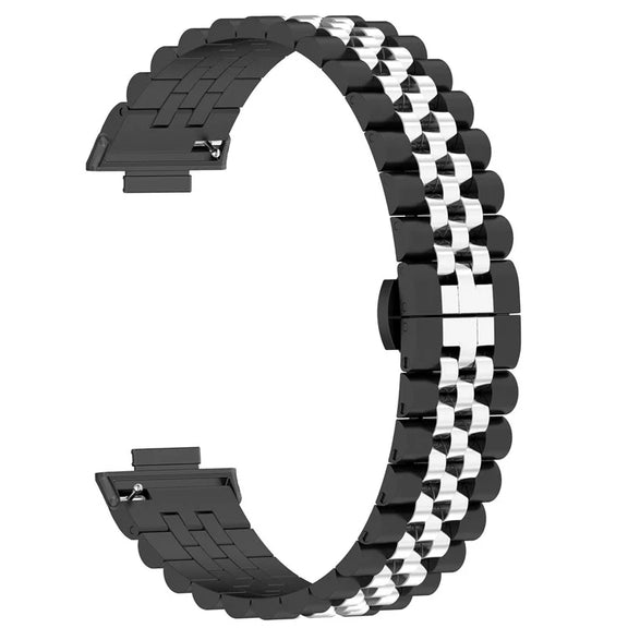 For Xiaomi Mi Band 8 Pro Five-bead Butterfly Buckle Metal Watch Band(Silver)