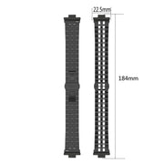 For Xiaomi Mi Band 8 Pro Five-bead Butterfly Buckle Metal Watch Band(Black)