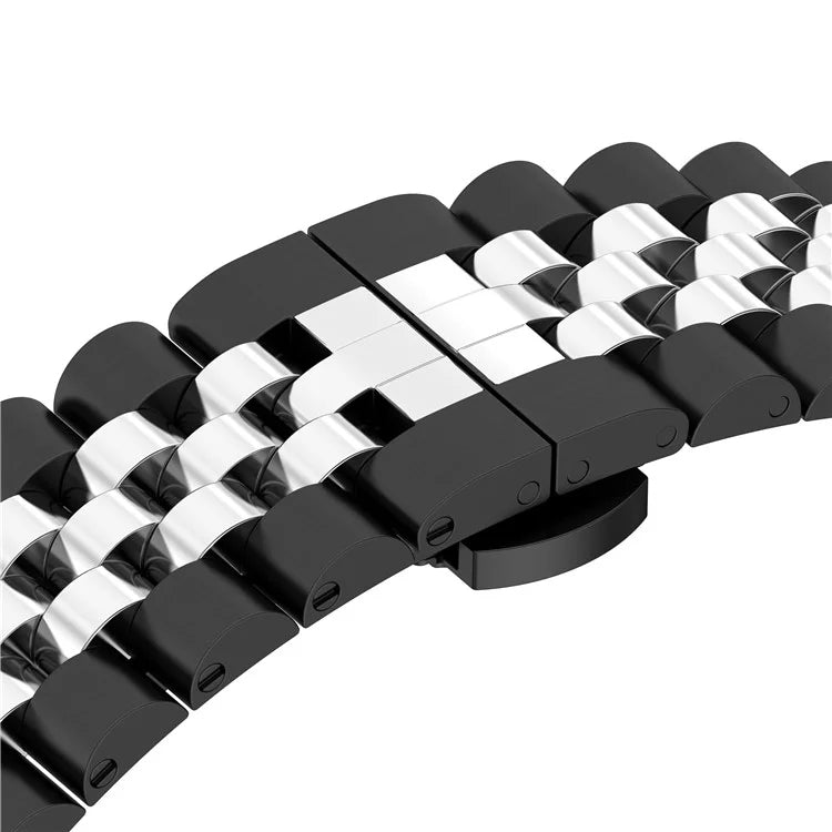 For Xiaomi Mi Band 8 Pro Five-bead Butterfly Buckle Metal Watch Band(Silver)