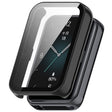 For Honor Band 9 PC + Tempered Film Integrated Watch Protective Case(Black) - Watch Cases by PMC TechLife | Online Shopping South Africa | PMC TechLife