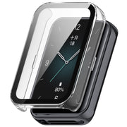 For Honor Band 9 PC + Tempered Film Integrated Watch Protective Case(Transparent)