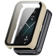 For Honor Band 9 PC + Tempered Film Integrated Watch Protective Case(Ivory White) - Watch Cases by PMC TechLife | Online Shopping South Africa | PMC TechLife