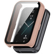 For Honor Band 9 PC + Tempered Film Integrated Watch Protective Case(Pink) - Watch Cases by PMC TechLife | Online Shopping South Africa | PMC TechLife | Buy Now Pay Later Mobicred