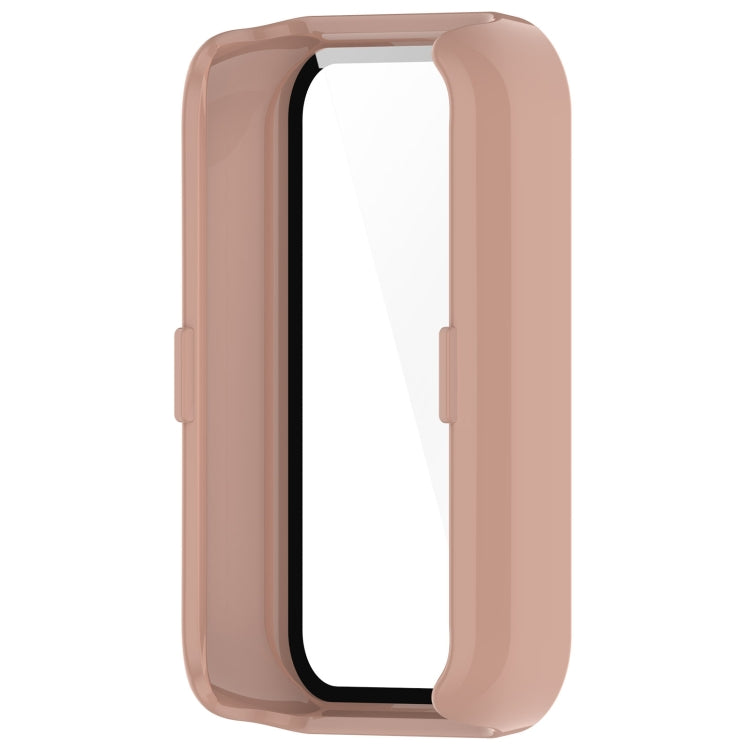 For Honor Band 9 PC + Tempered Film Integrated Watch Protective Case(Pink)