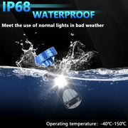 N4 1 Pair H4 Car mini Bifocal LED Lens Headlight(Black)