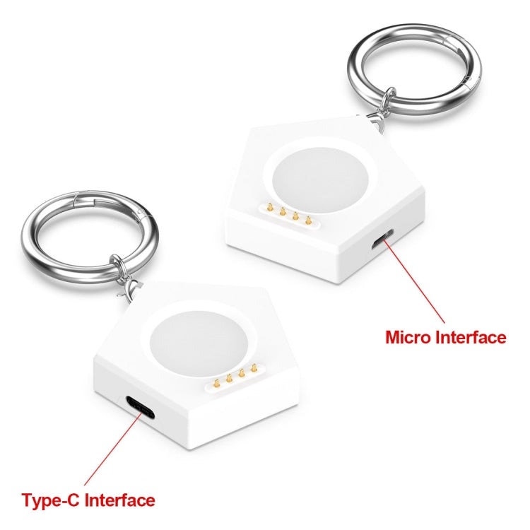 For OPPO Watch X / OnePlus Watch 2 Portable Smart Watch Charger(White)