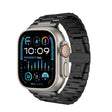 For Apple Watch Ultra 49mm Three-bead Butterfly Buckle Metal Watch Band(Black) - Watch Bands by PMC TechLife | Online Shopping South Africa | PMC TechLife