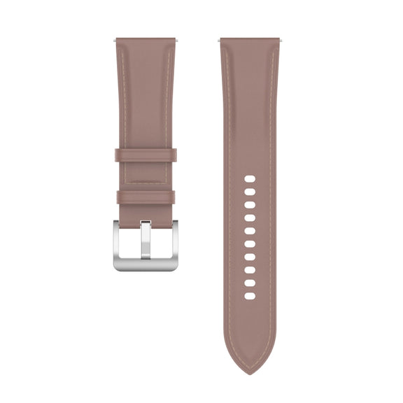 For Xiaomi Watch 2 22mm Genuine Leather Watch Band(Dark Pink)