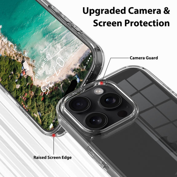 For iPhone 16 Pro Max Scratchproof Acrylic TPU Phone Case(Transparent)