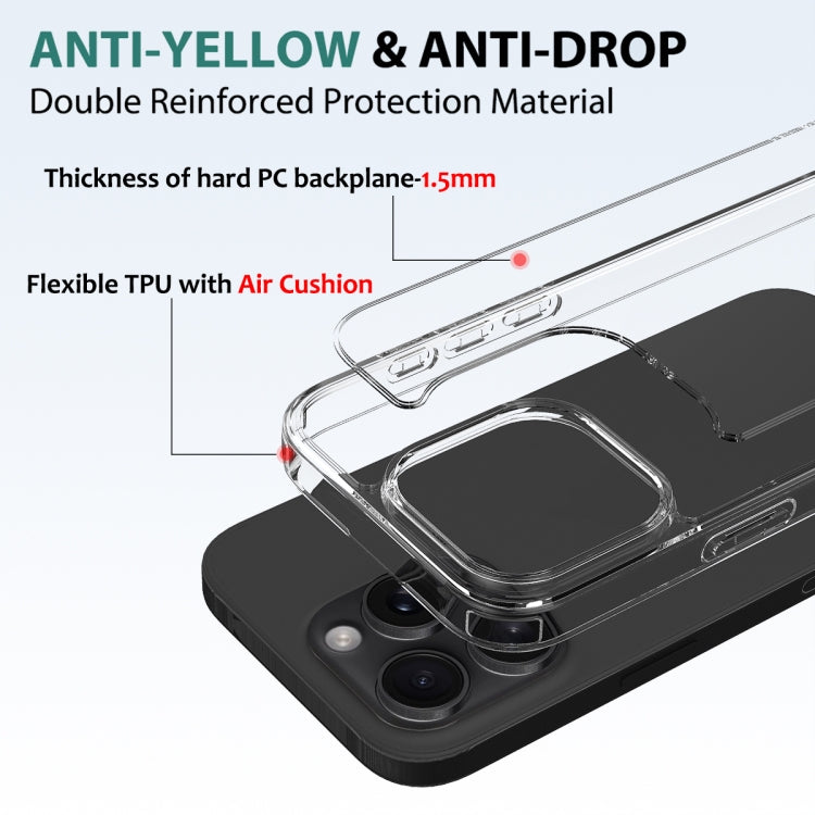 For iPhone 16 Pro Scratchproof Acrylic TPU Phone Case(Transparent)