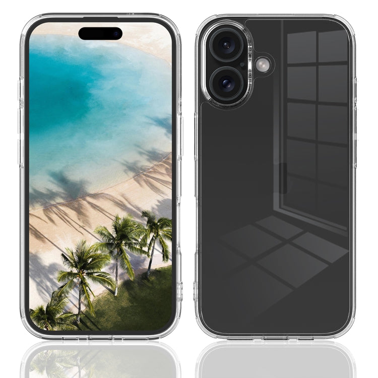 For iPhone 16 Scratchproof Acrylic TPU Phone Case(Transparent)