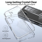 For iPhone 16 Scratchproof Acrylic TPU Phone Case(Transparent)