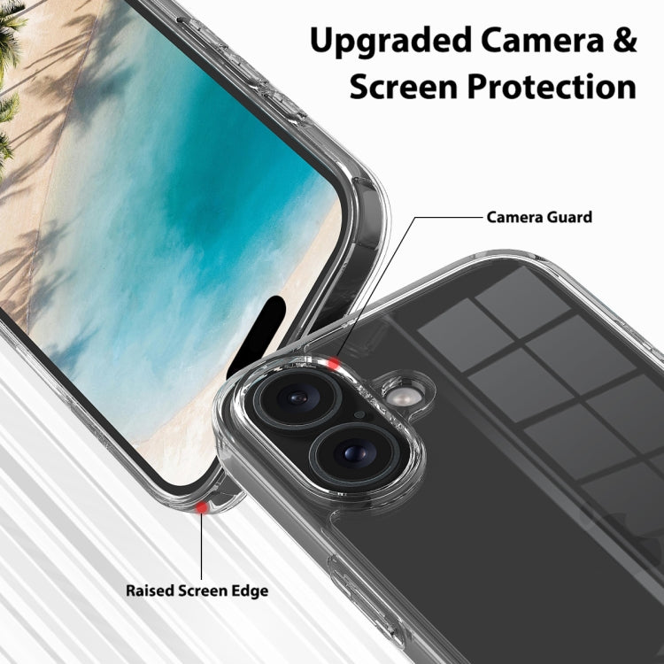 For iPhone 16 Scratchproof Acrylic TPU Phone Case(Transparent)