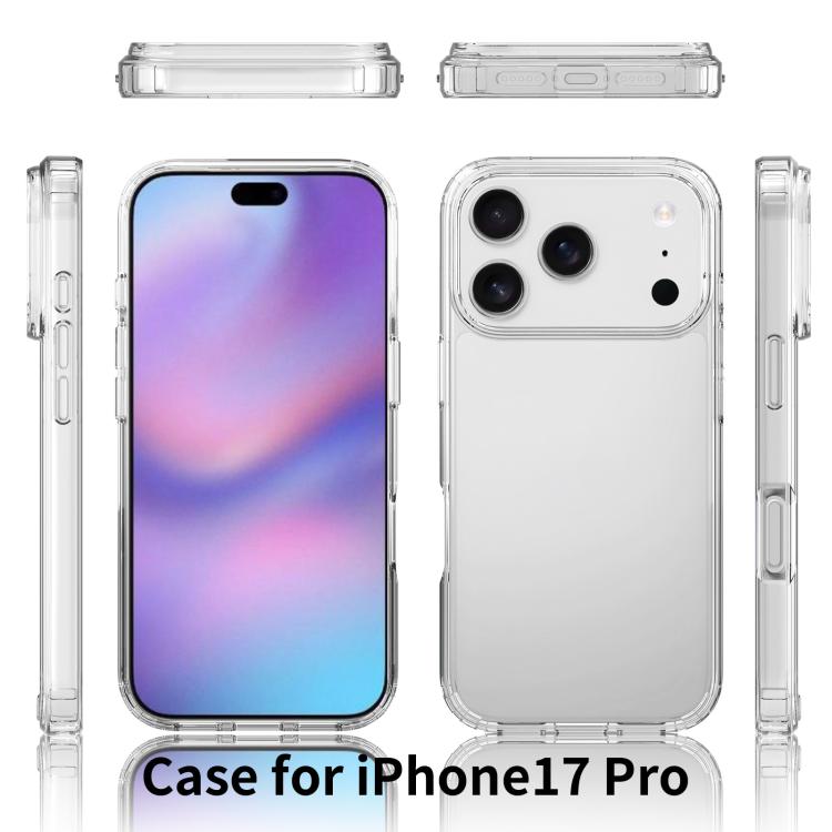 For iPhone 17 Pro Scratchproof Acrylic TPU Phone Case(Transparent)