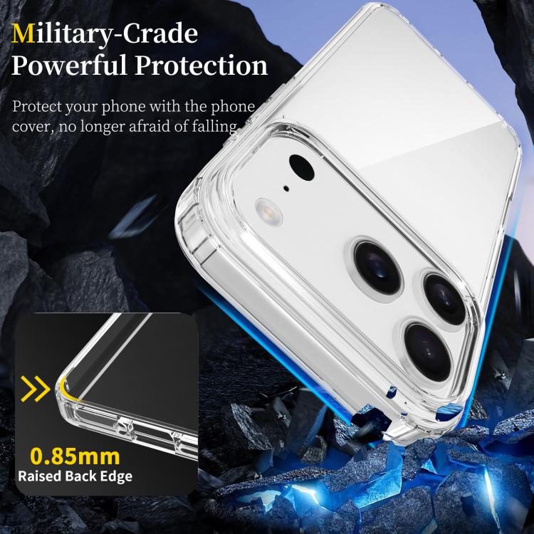 For iPhone 17 Pro Scratchproof Acrylic TPU Phone Case(Transparent)