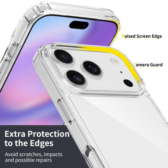 For iPhone 17 Pro Scratchproof Acrylic TPU Phone Case(Transparent)