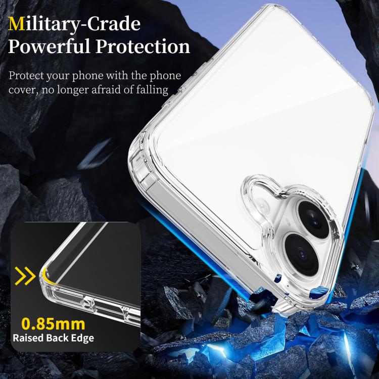 For iPhone 17 Scratchproof Acrylic TPU Phone Case(Transparent)