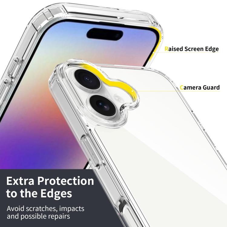 For iPhone 17 Scratchproof Acrylic TPU Phone Case(Transparent)