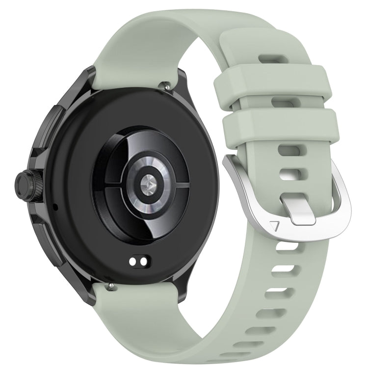 For Xiaomi Watch 2 Liquid Glossy Silver Buckle Silicone Watch Band(Green)