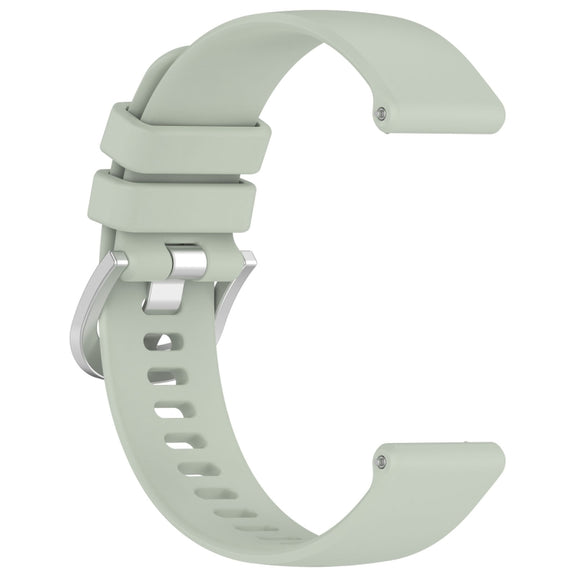 For Xiaomi Watch 2 Liquid Glossy Silver Buckle Silicone Watch Band(Green)
