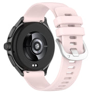 For Xiaomi Watch 2 Liquid Glossy Silver Buckle Silicone Watch Band(Light Pink)