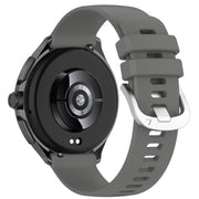 For Xiaomi Watch 2 Liquid Glossy Silver Buckle Silicone Watch Band(Dark Grey)