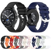 For Xiaomi Watch 2 Liquid Glossy Silver Buckle Silicone Watch Band(Dark Grey)